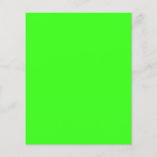 Prospectus 11,4 Cm X 14,2 Cm Circulaire personnalisable Neon Green