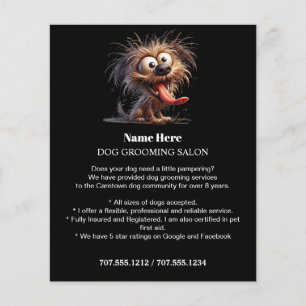 Prospectus 11,4 Cm X 14,2 Cm Circulaire personnalisée de toilettage de chiens