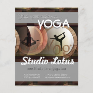 Prospectus 11,4 Cm X 14,2 Cm Circulaire publicitaire Yoga