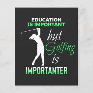 Prospectus 11,4 Cm X 14,2 Cm citation de golf. éducation citation de golf