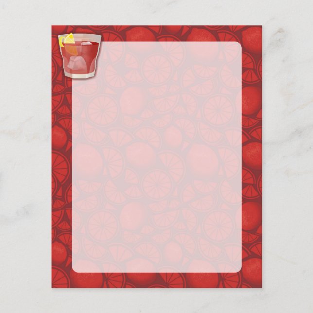 Prospectus 11,4 Cm X 14,2 Cm cocktail Americano (Devant)