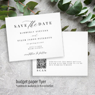 Prospectus 11,4 Cm X 14,2 Cm Code QR de budget pour économiser sur le mariage