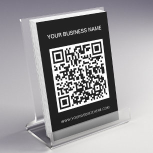 Prospectus 11,4 Cm X 14,2 Cm Code QR Publicité promotionnelle Noir