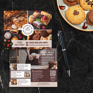 Prospectus 11,4 Cm X 14,2 Cm Collage de photos de marketing pour la boulangerie