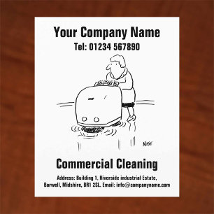 Prospectus 11,4 Cm X 14,2 Cm Commercial Cleaning Cartoon Design