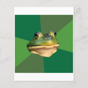 Prospectus 11,4 Cm X 14,2 Cm Conseil de la grenouille de Foul Bachelor Mème ani