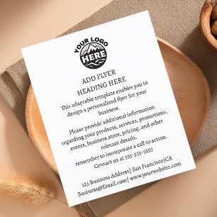 Prospectus 11,4 Cm X 14,2 Cm Créez votre propre logo d'entreprise Minimaliste B