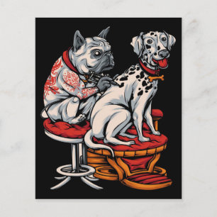 Prospectus 11,4 Cm X 14,2 Cm Dalmatian Dog Tattoo   DALMATIAN CANVAS