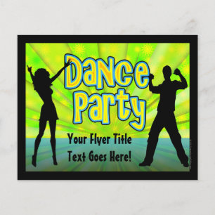 Prospectus 11,4 Cm X 14,2 Cm Dance Party, Neon Green/Black