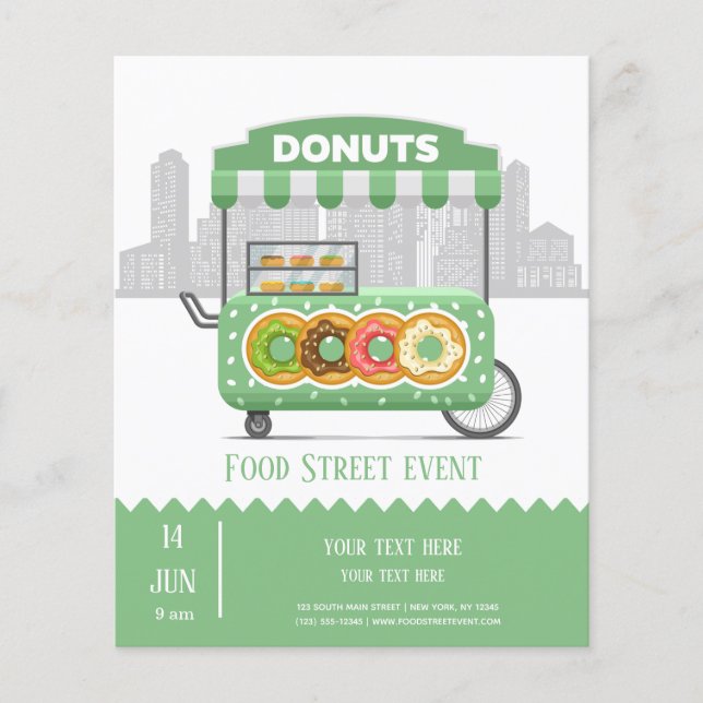Prospectus 11,4 Cm X 14,2 Cm Dinuts de rue (Devant)