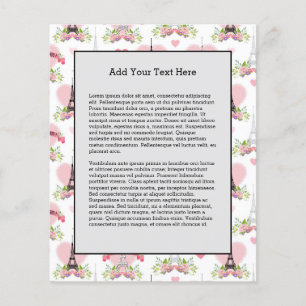 Prospectus 11,4 Cm X 14,2 Cm Eiffel Tower