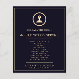 Prospectus 11,4 Cm X 14,2 Cm Elegant and professional indigo gold 