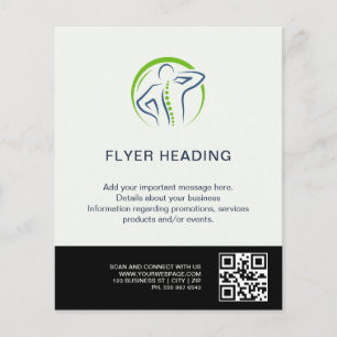 Prospectus 11,4 Cm X 14,2 Cm Élégant Flyer de Chiropraticien Nous vous appréc