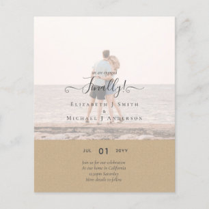Prospectus 11,4 Cm X 14,2 Cm Enfin Nous sommes Engagés ! PHOTO mariage Faire-pa