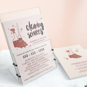 Prospectus 11,4 Cm X 14,2 Cm Entreprises professionnelles de ménage et de netto