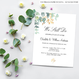 Prospectus 11,4 Cm X 14,2 Cm Eucalyptus budget vert vow invitation de renouvell