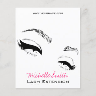Prospectus 11,4 Cm X 14,2 Cm Eyelashes sourcils sourds Maquillage permanent Art