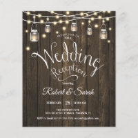 Faire-part de mariage budgétaire - Bois rustique e