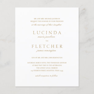 Prospectus 11,4 Cm X 14,2 Cm Faire-part de mariage budgétaire du code QR offici