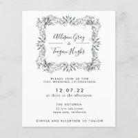 Faire-Part de Mariage Couronne Florale | Flyer à p