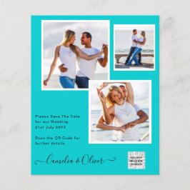 Prospectus 11,4 Cm X 14,2 Cm Faire-part de mariage photo BUDGET Code QR de sauv