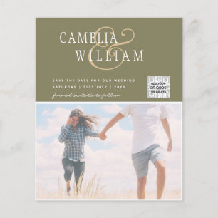 Prospectus 11,4 Cm X 14,2 Cm FAIRE-PART DE MARIAGE photo BUDGET Date d'enregist