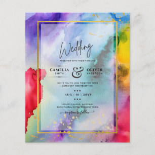 Prospectus 11,4 Cm X 14,2 Cm FAIRE-PART DE MARIAGE PRIDE EN COURSE Encre LeahG