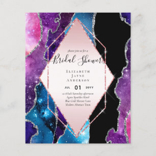 Prospectus 11,4 Cm X 14,2 Cm FÊTE DES MARIÉES BUDGET Glittery AGATE Sparkle Inv