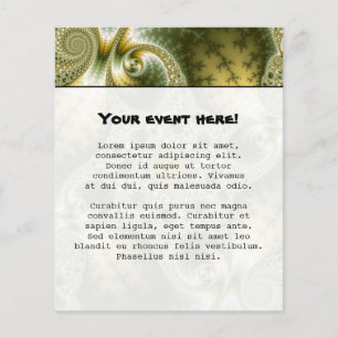 Prospectus 11,4 Cm X 14,2 Cm Feuille Et Or - Art Fractal