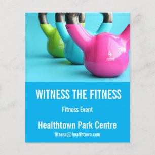 Prospectus 11,4 Cm X 14,2 Cm Fitness flyer événement ou expo
