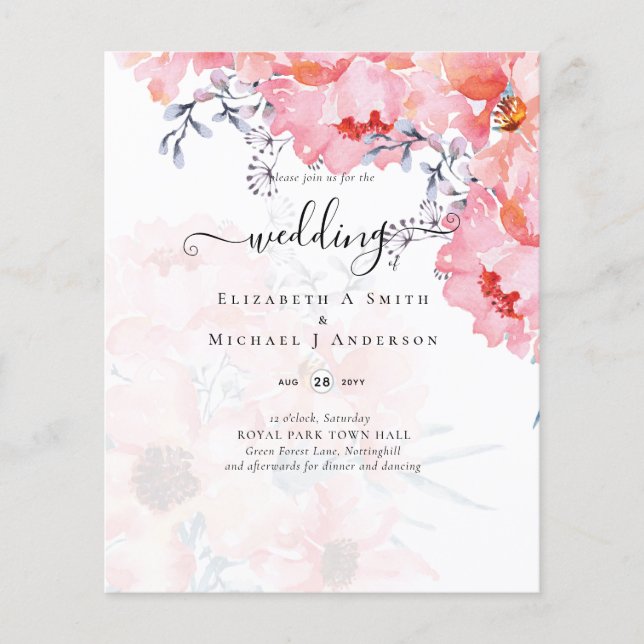 Prospectus 11,4 Cm X 14,2 Cm Fleurs de cerisier roses sublimes - COLLECTION MAR (Devant)