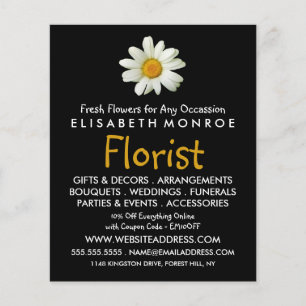 Prospectus 11,4 Cm X 14,2 Cm Flore, publicité fleuriste