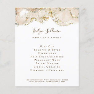 Prospectus 11,4 Cm X 14,2 Cm Flyer en marbre beige