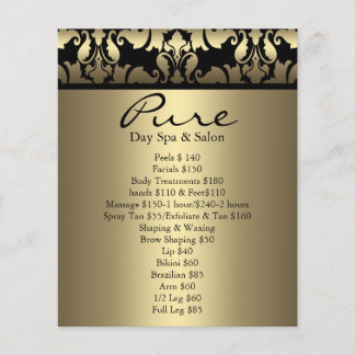 Prospectus 11,4 Cm X 14,2 Cm Flyer Gold Damask