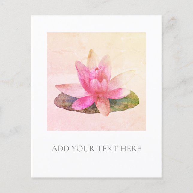 PROSPECTUS 11,4 CM X 14,2 CM FLYER: LOTUS ROSE (Devant)