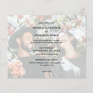 Prospectus 11,4 Cm X 14,2 Cm Flyer Mariage horizontal photo budget moderne