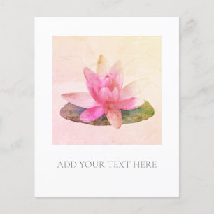 PROSPECTUS 11,4 CM X 14,2 CM FLYER : PINK LOTUS