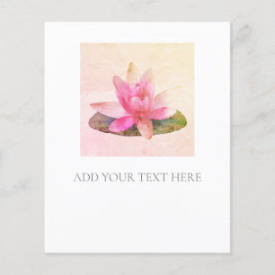 PROSPECTUS 11,4 CM X 14,2 CM FLYER : PINK LOTUS