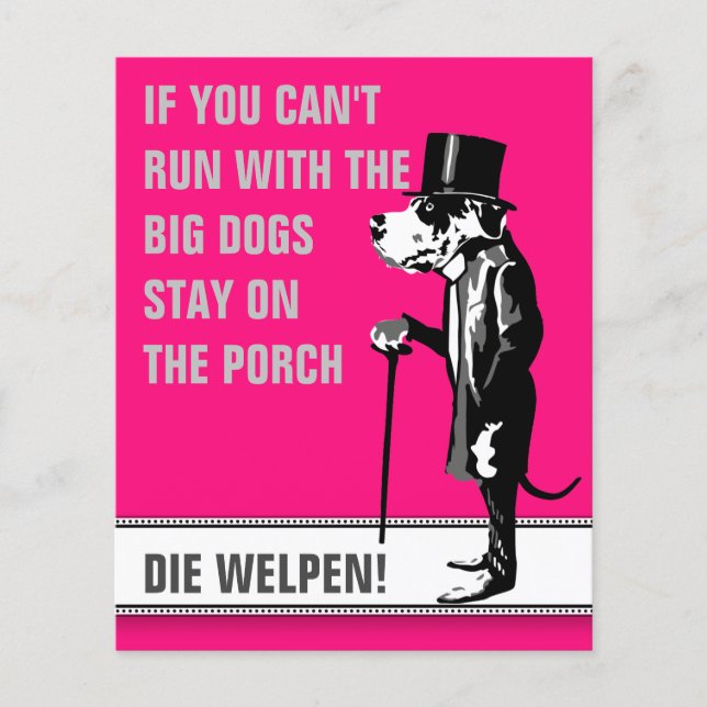 Prospectus 11,4 Cm X 14,2 Cm Flyer pour chiens (Devant)
