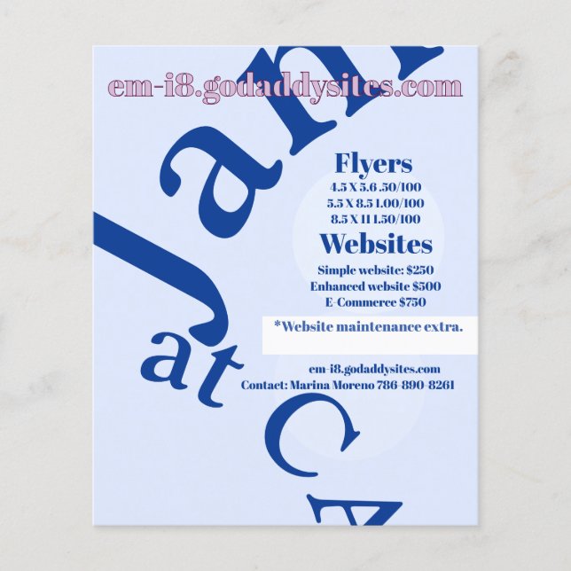 Prospectus 11,4 Cm X 14,2 Cm Flyer Template (Devant)