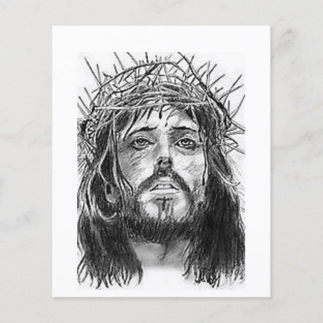 Prospectus 11,4 Cm X 14,2 Cm Flyers Jésus (Devant)