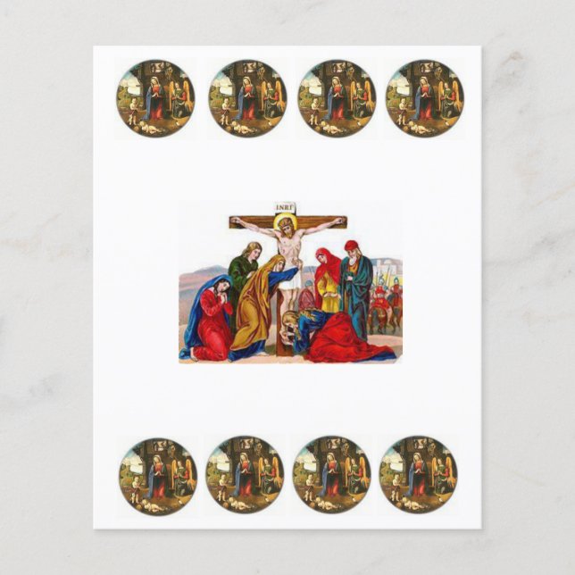 Prospectus 11,4 Cm X 14,2 Cm Flyers Jésus (Devant)