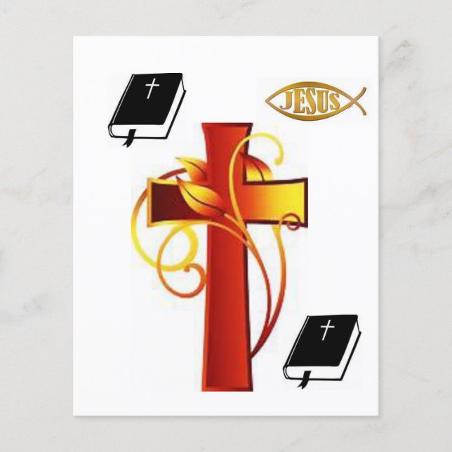 Prospectus 11,4 Cm X 14,2 Cm Flyers Jésus (Devant)