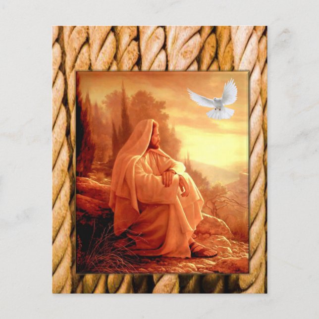 Prospectus 11,4 Cm X 14,2 Cm Flyers Jésus Christ (Devant)