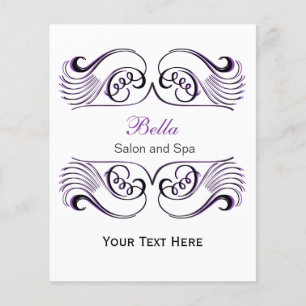 Prospectus 11,4 Cm X 14,2 Cm Flyers professionnels chics violet, noir et blanc