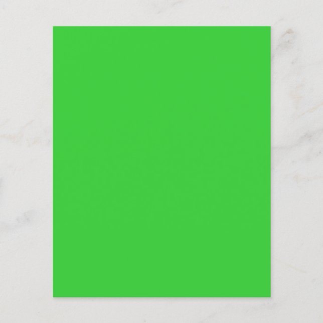 Prospectus 11,4 Cm X 14,2 Cm Fond uni vert citron vide (Devant)