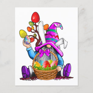 Prospectus 11,4 Cm X 14,2 Cm Gardening Gnome Bunny Eggs Love Easter Day 