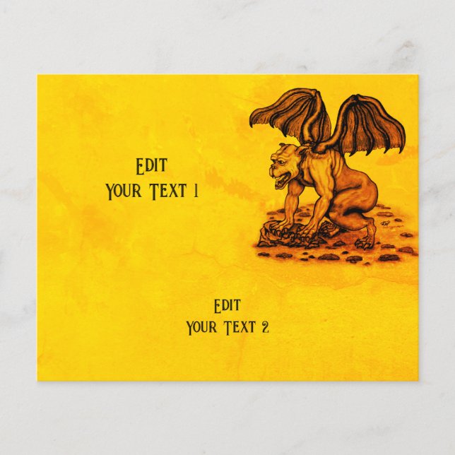 Prospectus 11,4 Cm X 14,2 Cm Golem Gargoyle (Devant)