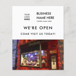 Prospectus 11,4 Cm X 14,2 Cm Grand Ouverture Boulangerie Boutique Photo personn