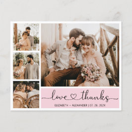 Prospectus 11,4 Cm X 14,2 Cm Grille budgétaire Collecte photo Mariage Merci cir